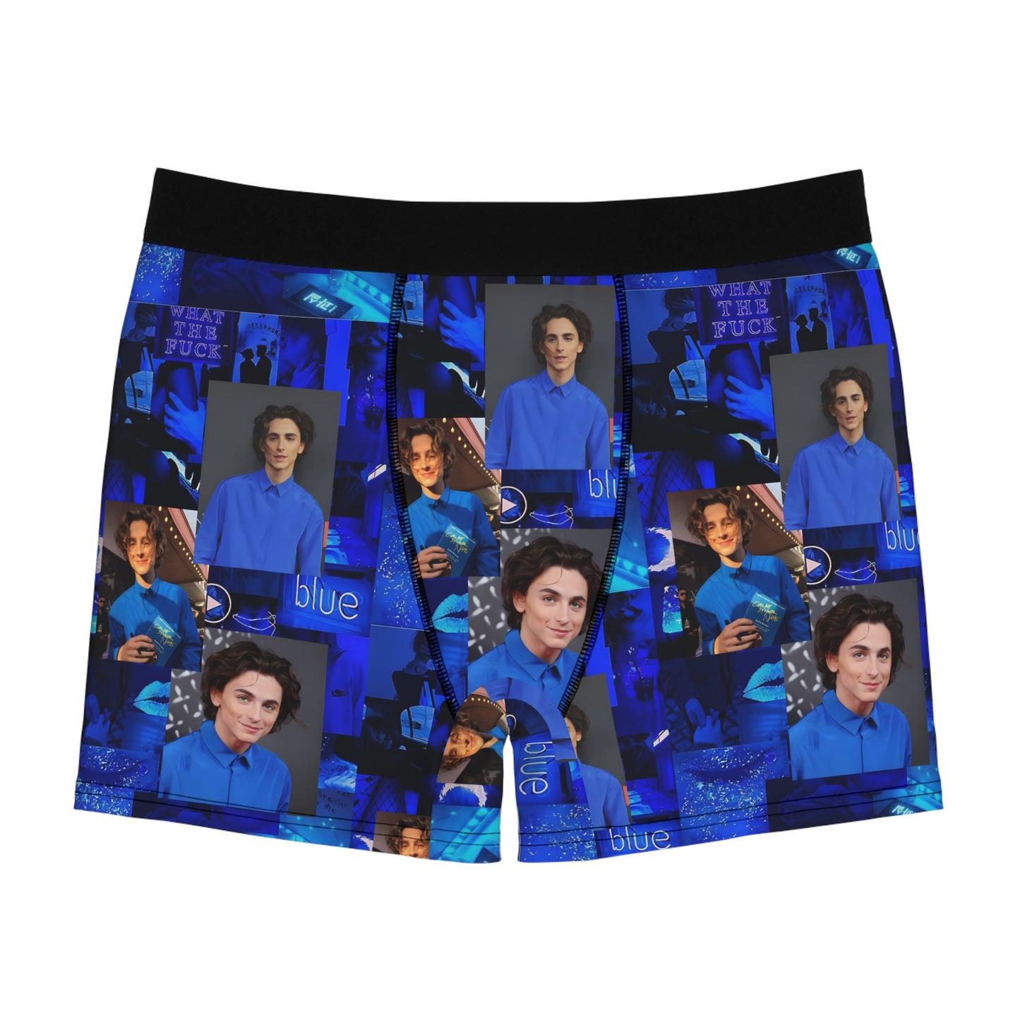 Timothee Chalamet Cool Blue Collage Men's Boxer Briefs