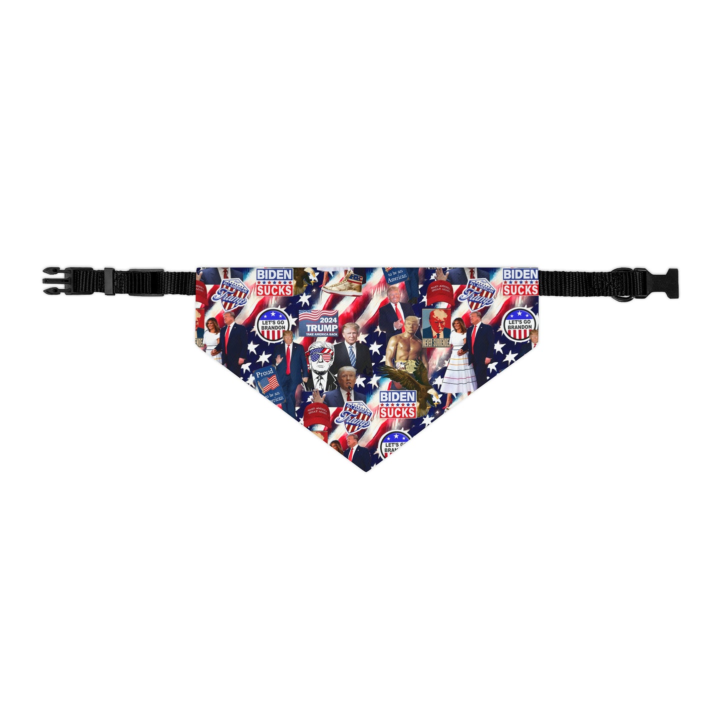 Donald Trump 2024 MAGA Montage Pet Bandana Collar