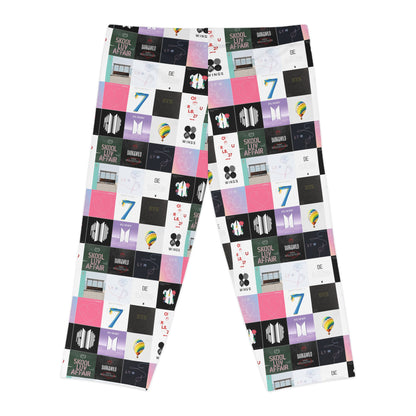 BTS Album Cover Art Collage Women's Capri Leggings