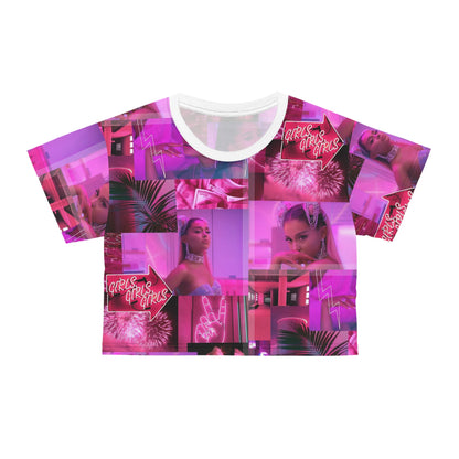 Ariana Grande 7 Rings Collage Crop Tee