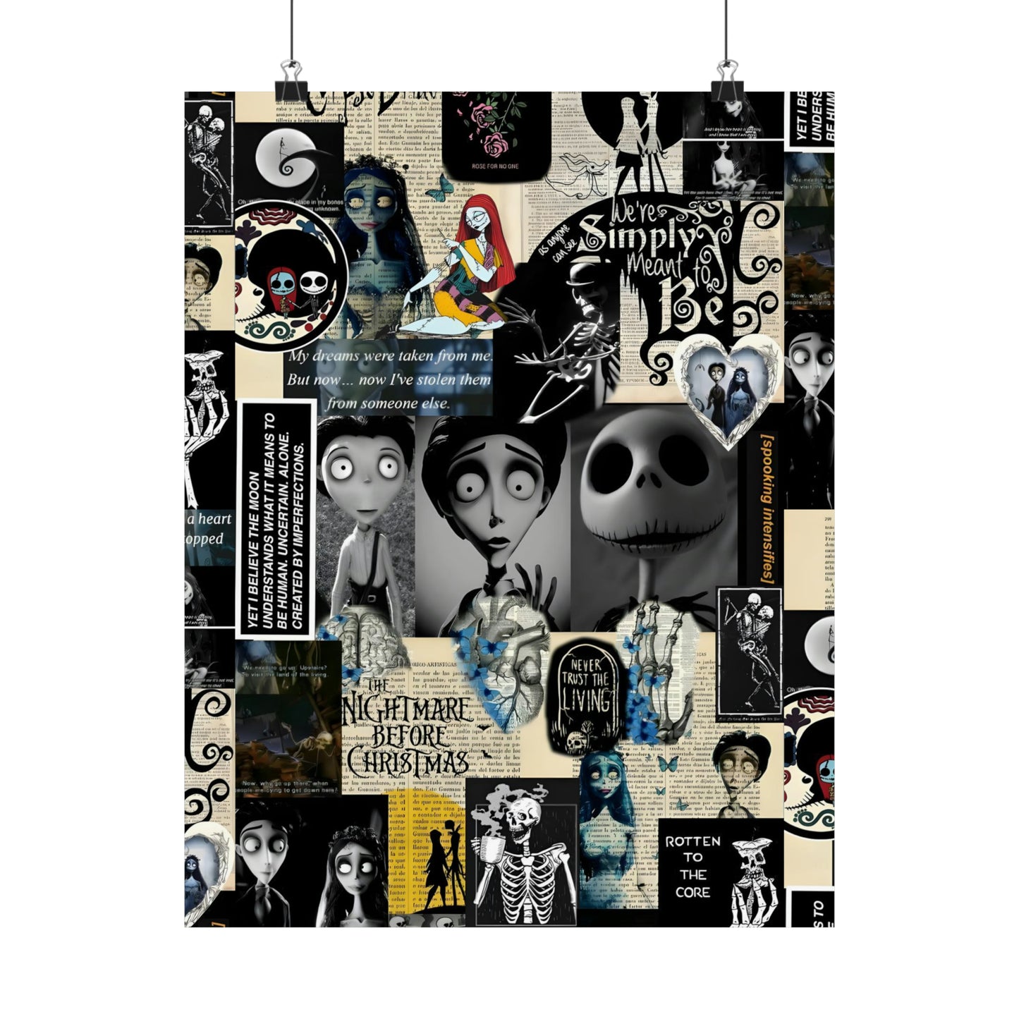 The Nightmare Before Christmas Rotten To The Core Collage Matte Vertical Poster