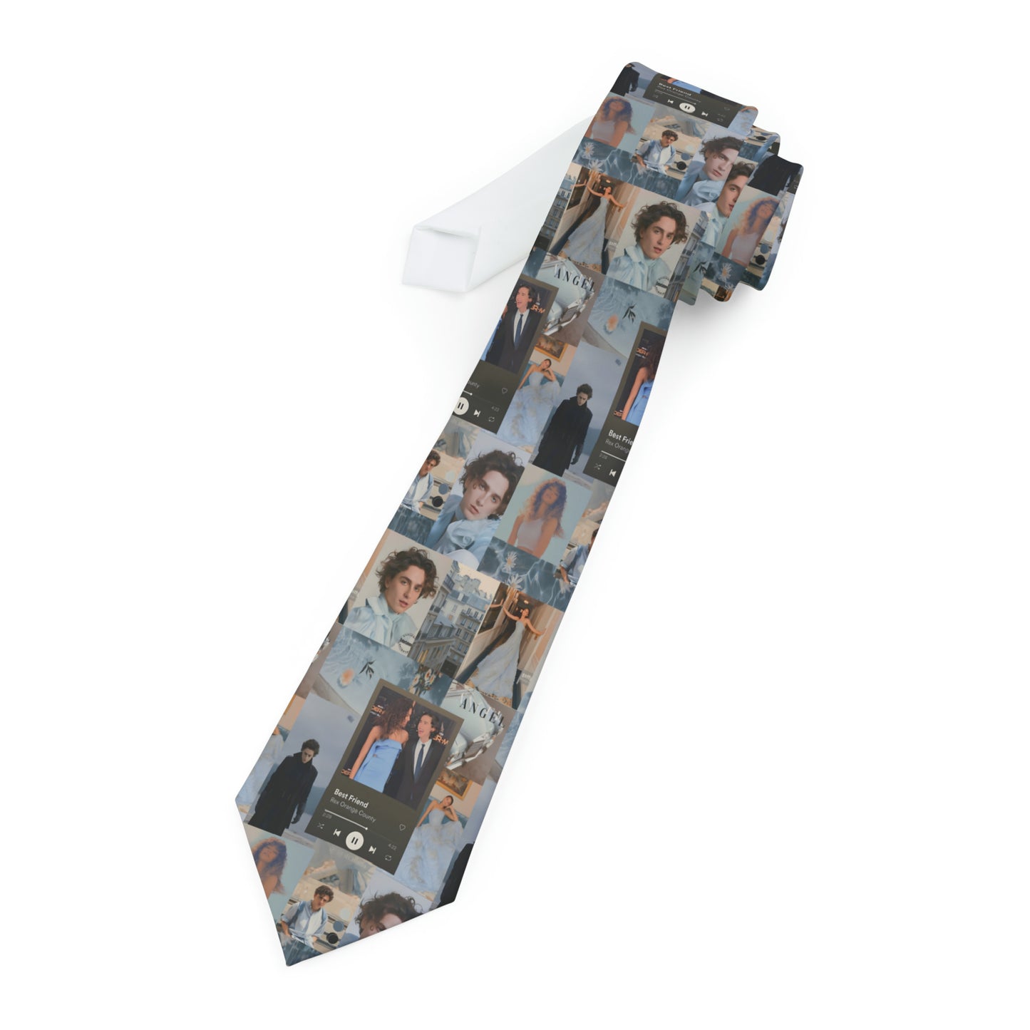 Timothee Chalamet And Zendaya Best Friend Collage Necktie