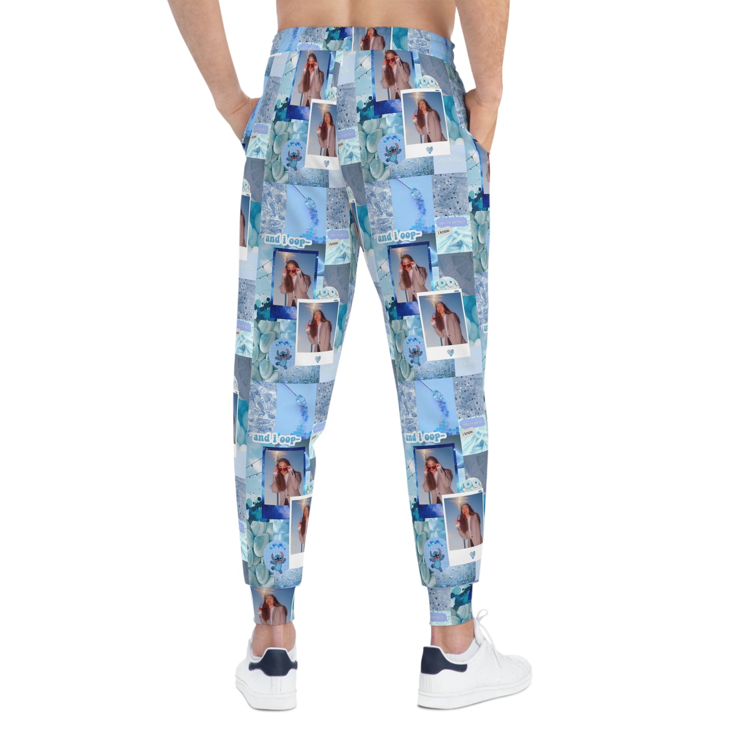 Olivia Rodrigo Light Blue Aesthetic Collage Athletic Jogger Sweatpants