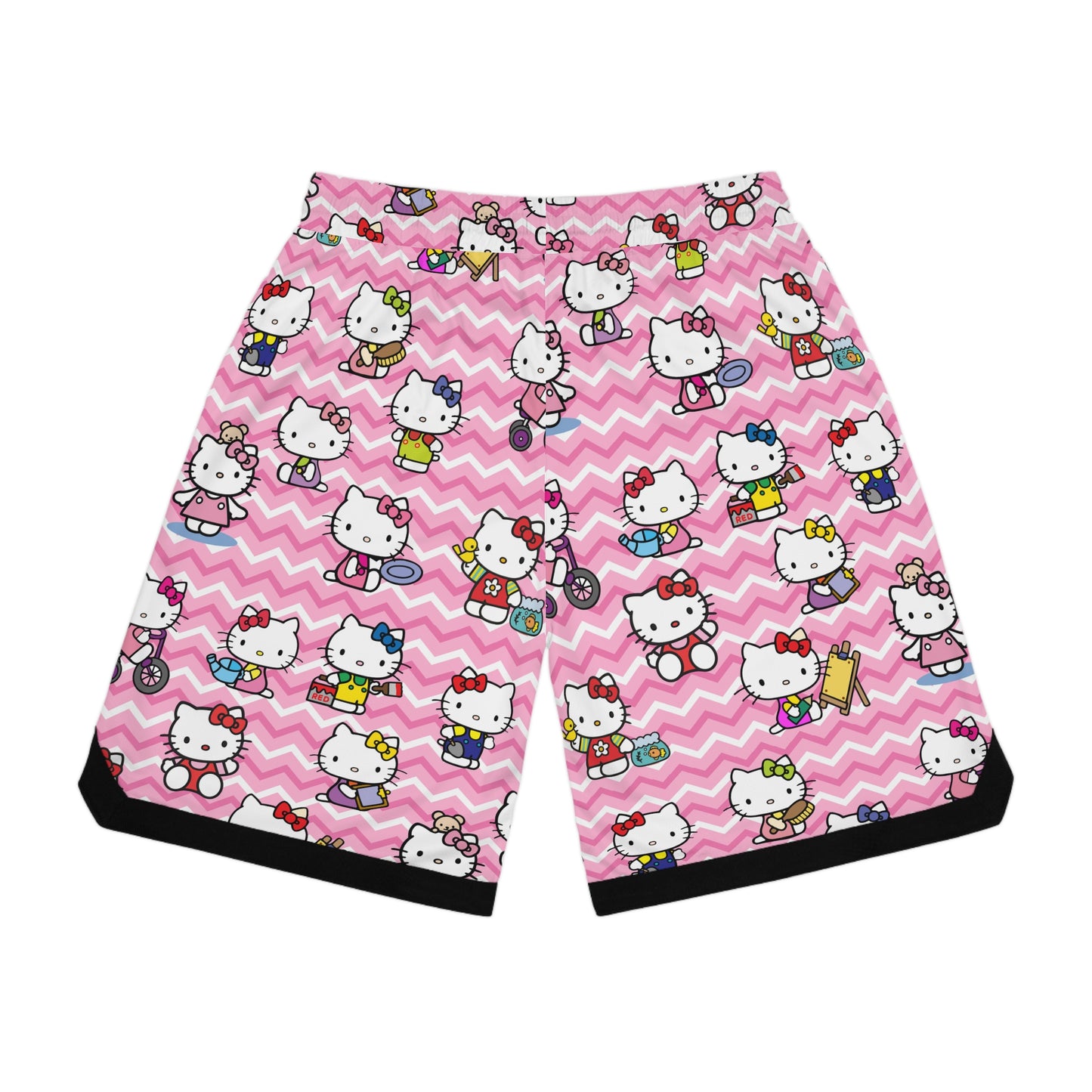 Hello Kitty Playtime Collage Basketball Rib Shorts