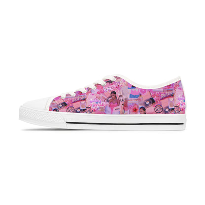 Ariana Grande Purple Vibes Collage Women's Low Top Sneakers