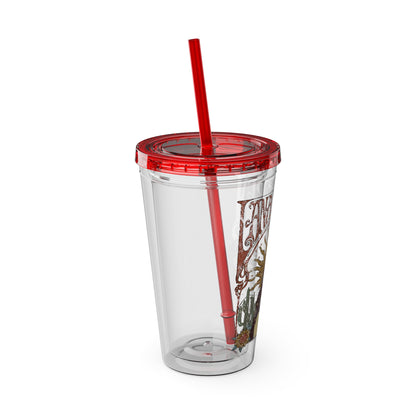 Lana Del Rey Vintage Artwork Sunsplash Tumbler with Straw