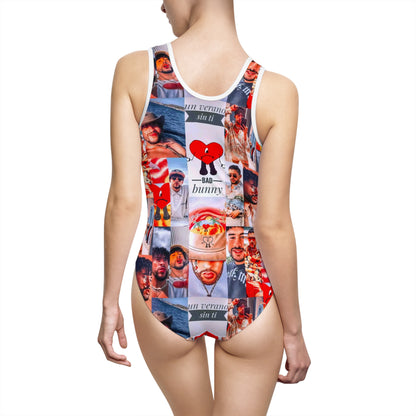 Bad Bunny Un Verano Sin Ti Photo Collage Women's Classic One-Piece Swimsuit