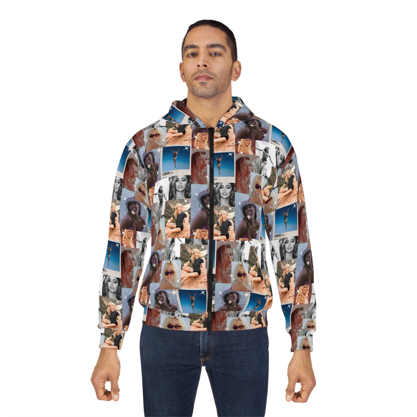 Miley Cyrus Flowers Photo Collage Unisex Zip Hoodie