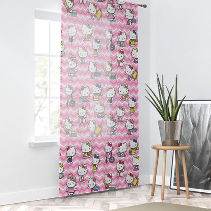 Hello Kitty Playtime Collage Window Curtain