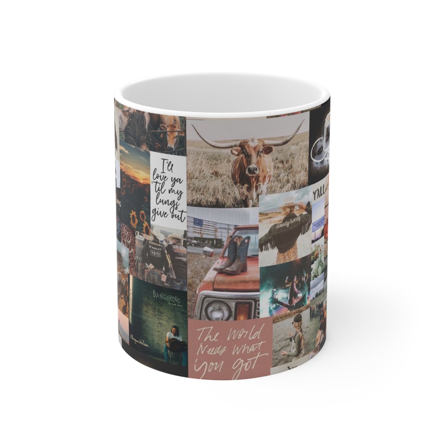 Morgan Wallen Darling You're Different Collage White Ceramic Mug