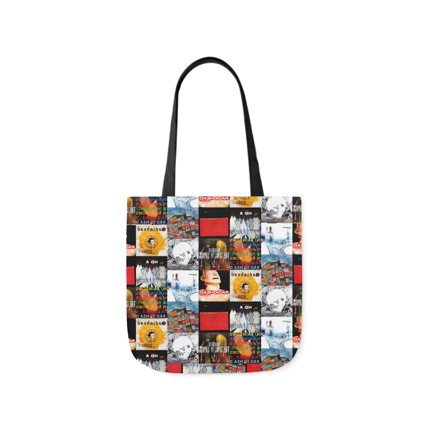 Radiohead Album Cover Collage Polyester Canvas Tote Bag