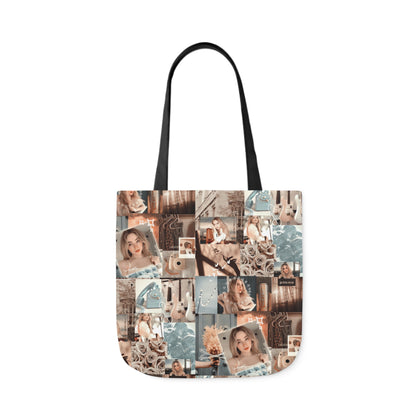 Sabrina Carpenter Peachy Princess Collage Polyester Canvas Tote Bag