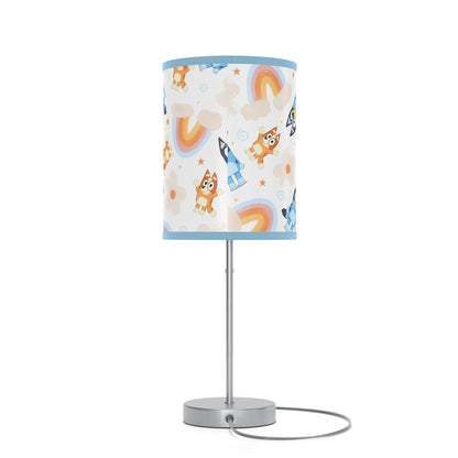 Bluey Rainbows & Flowers Pattern Lamp on a Stand