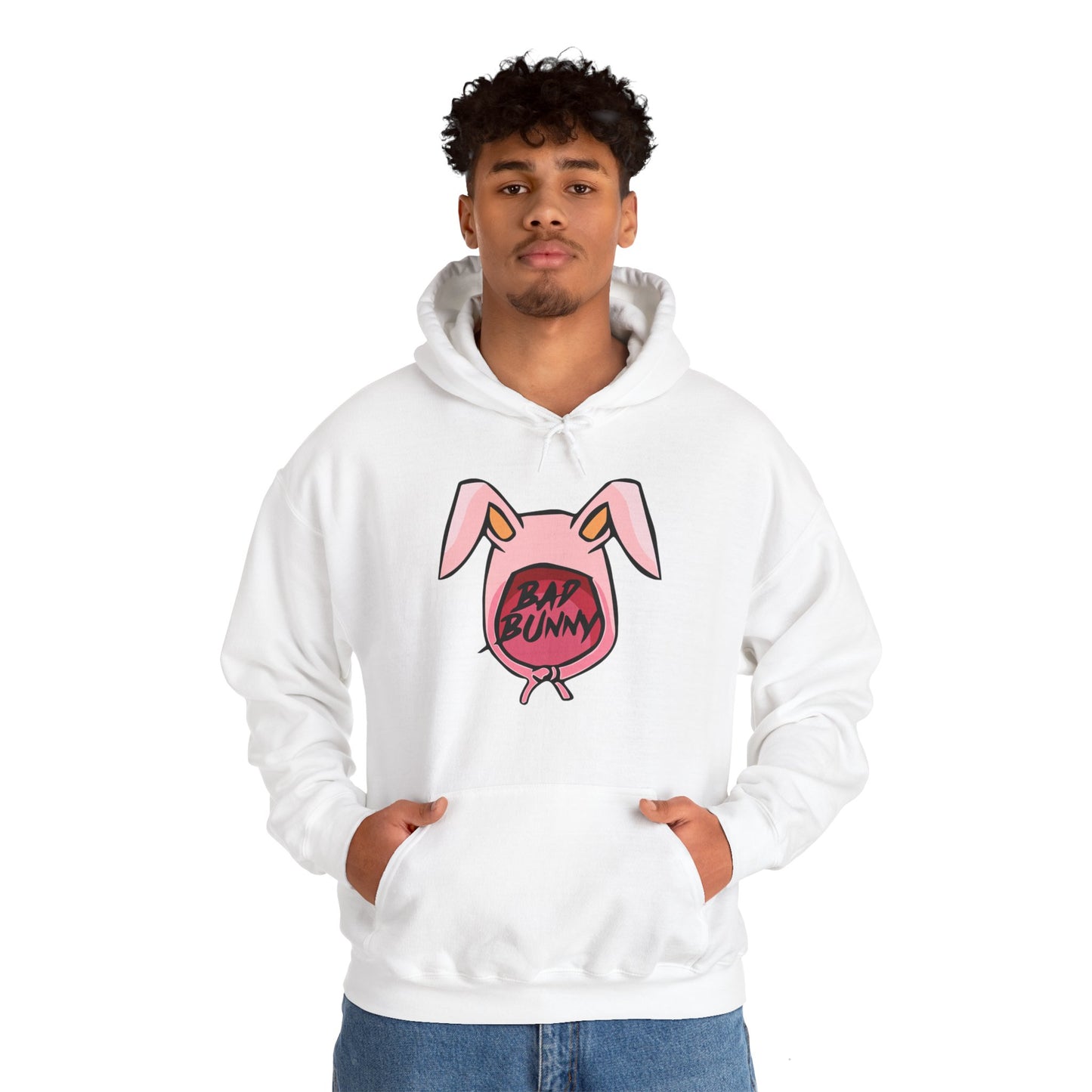 Bad Bunny Hoodie Logo Unisex Heavy Blend Hooded Sweatshirt