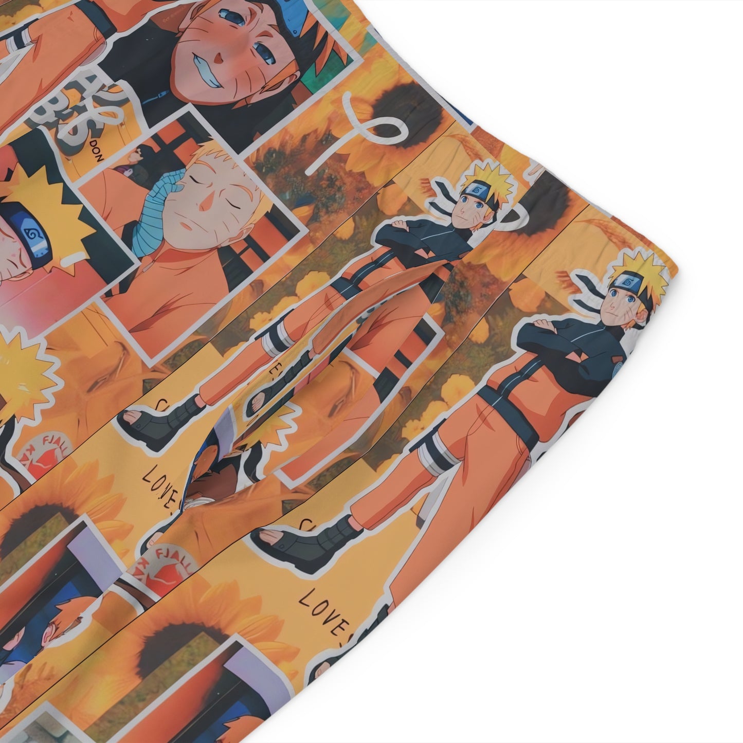 Naruto Uzumaki Sunflower Blaze Collage Men's Board Shorts