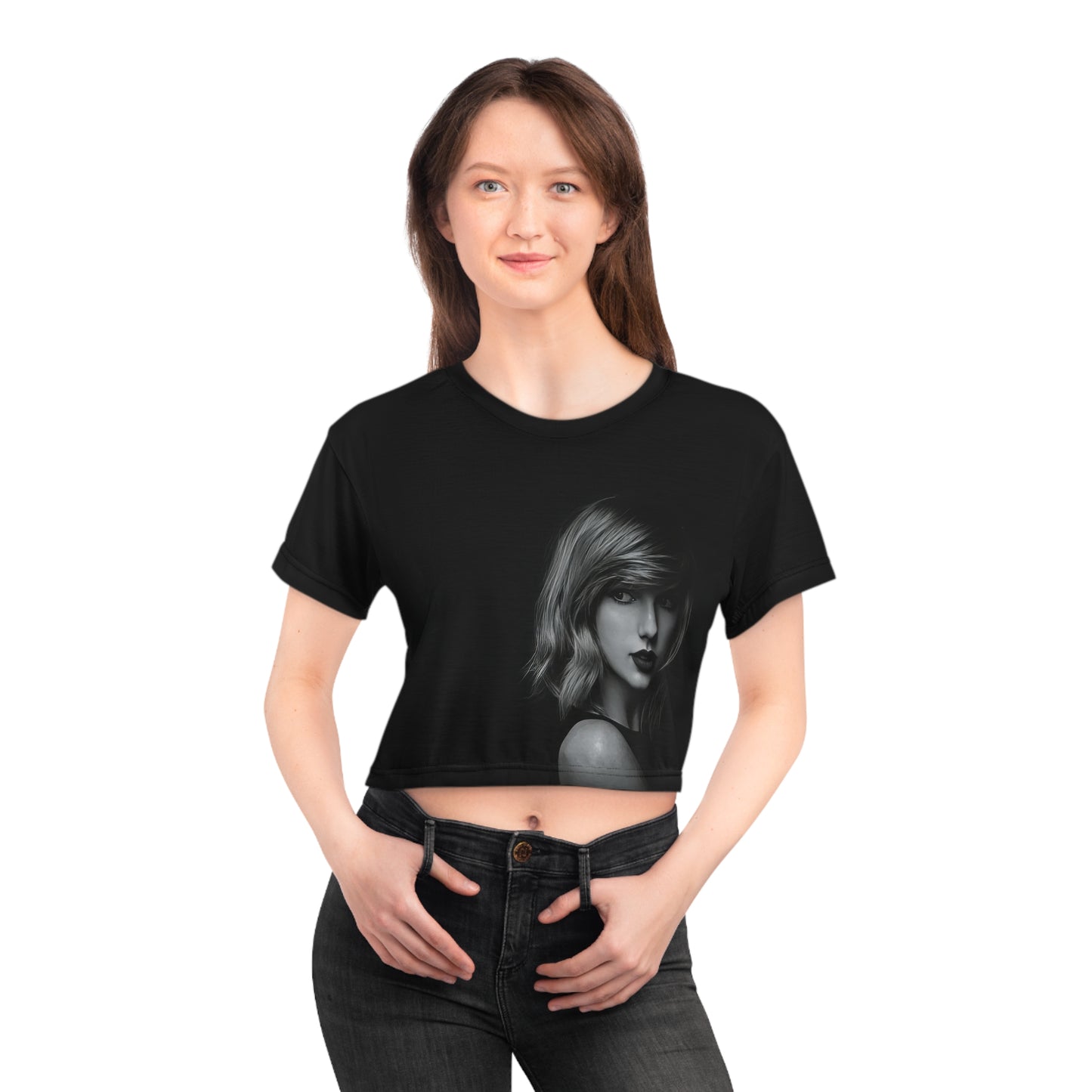 Taylor Swift Noir Crop Tee