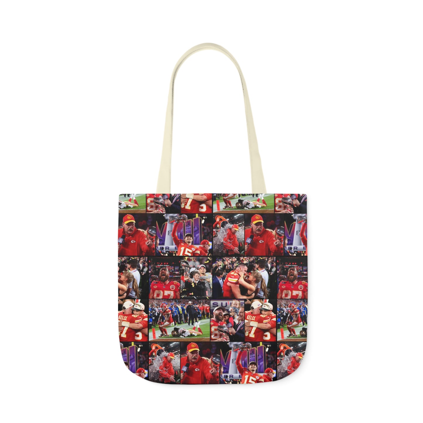 Kansas City Chiefs Superbowl LVIII Championship Victory Collage Polyester Canvas Tote Bag