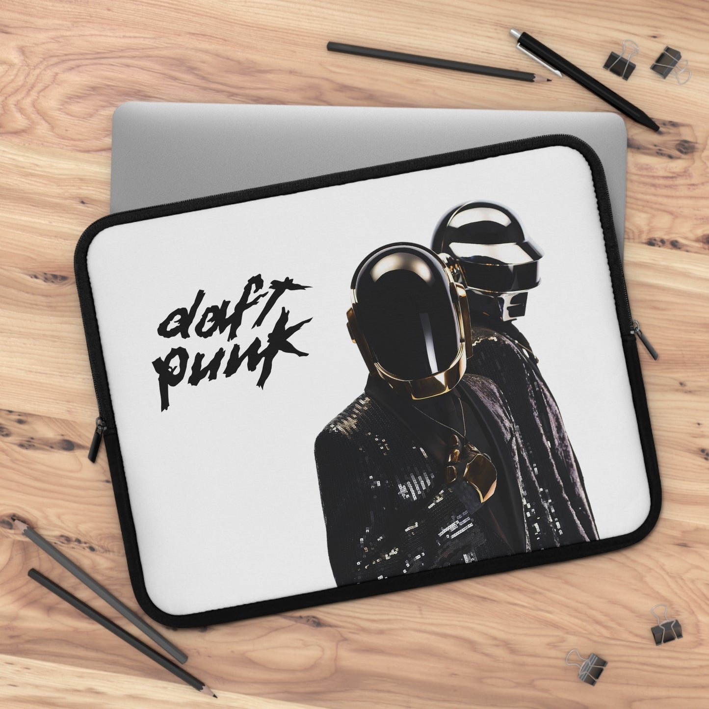 Daft Punk In Black Suits Laptop Sleeve