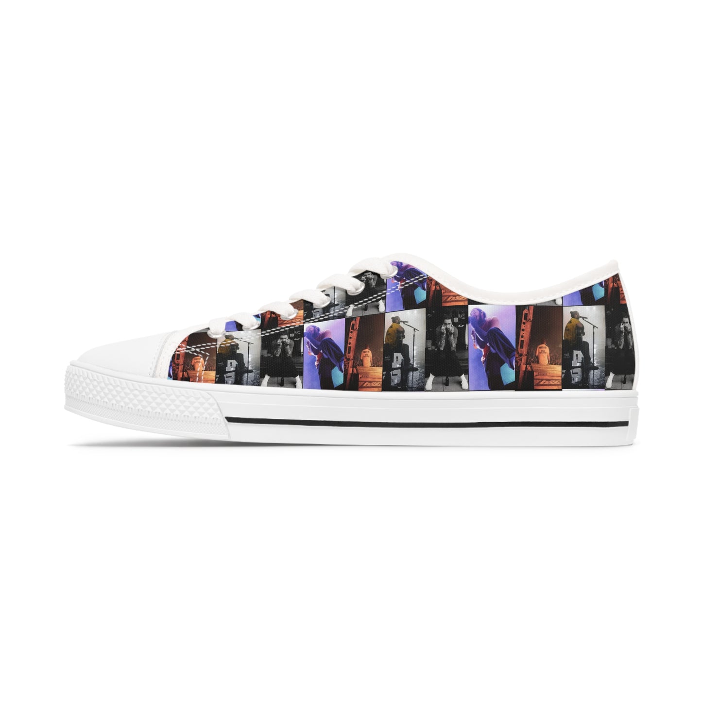 Post Malone On Tour Collage Women's Low Top Sneakers