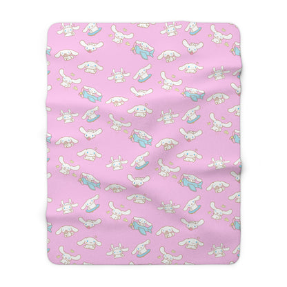 Cinnamoroll Playing Around Pattern Sherpa Fleece Blanket