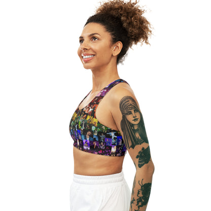 Harry Styles Rainbow Photo Collage Seamless Sports Bra