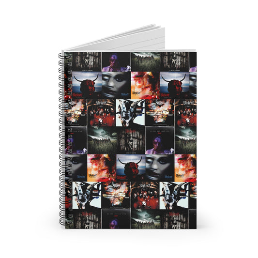 Slipknot Album Art Collage Ruled Line Spiral Notebook