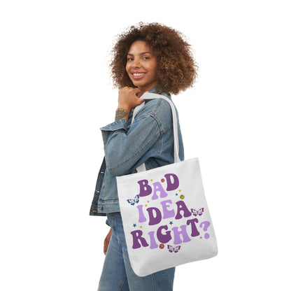 Olivia Rodrigo Bad Idea Right? Polyester Canvas Tote Bag