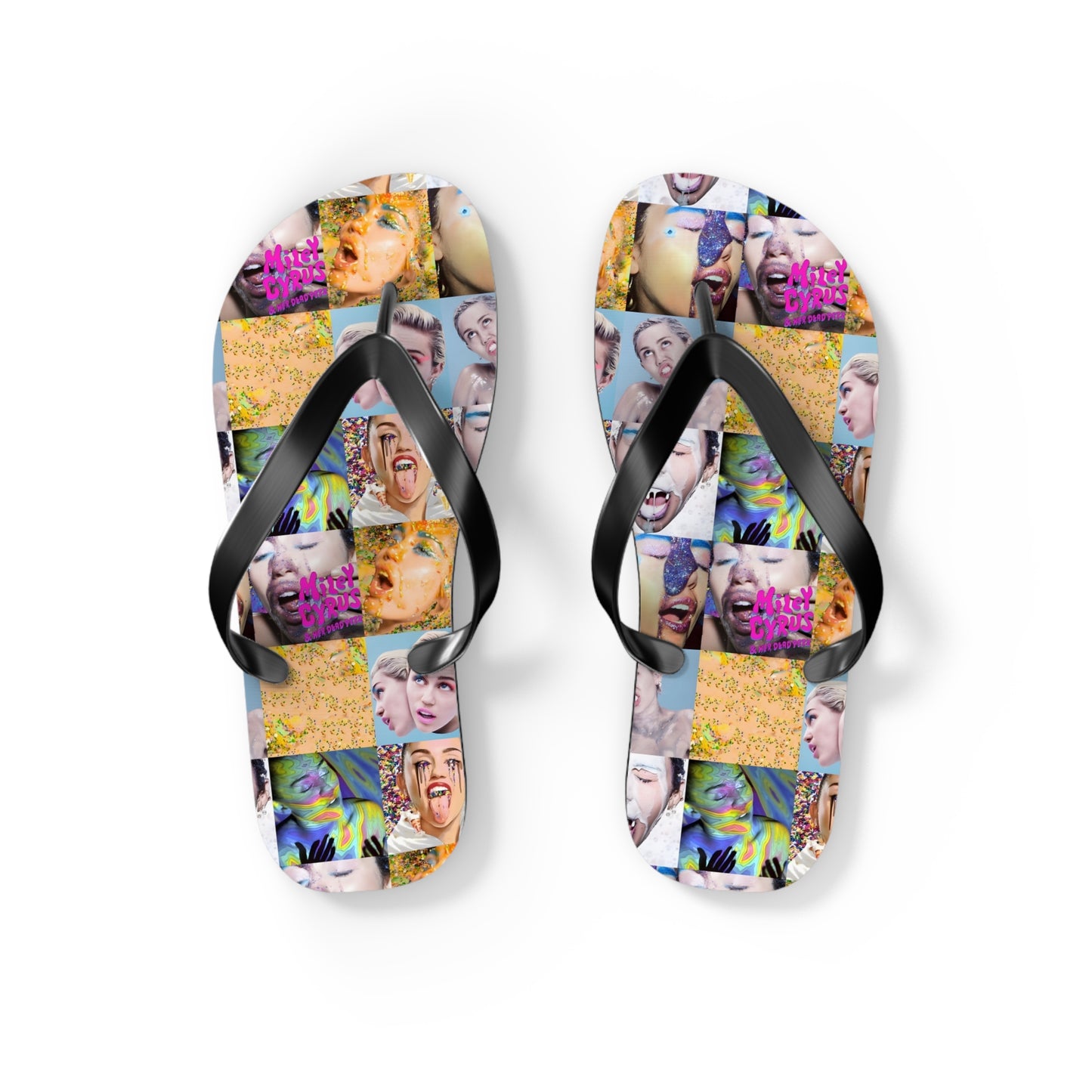 Miley Cyrus & Her Dead Petz Mosaic Flip Flops