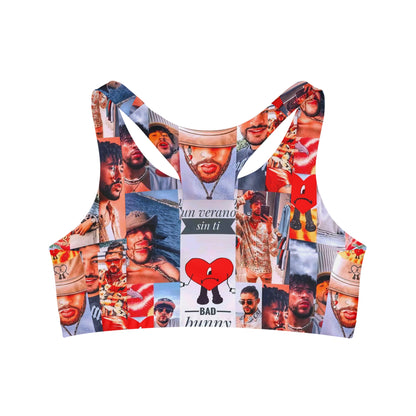 Bad Bunny Un Verano Sin Ti Photo Collage Seamless Sports Bra