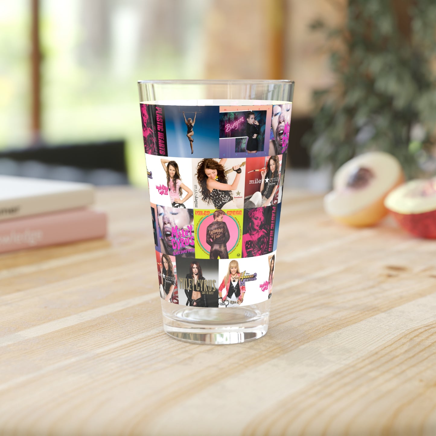 Miley Cyrus Album Cover Collage Pint Glass