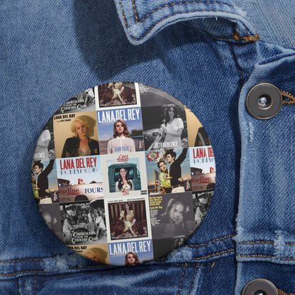 Lana Del Rey Album Cover Collage Round Pin