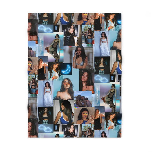 Madison Beer Mind In The Clouds Collage Soft Fleece Baby Blanket