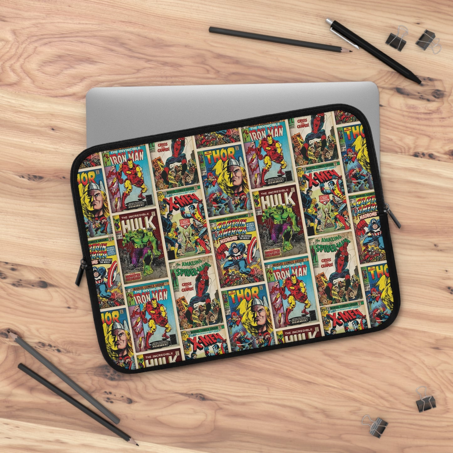 Marvel Comic Book Cover Collage Laptop Sleeve