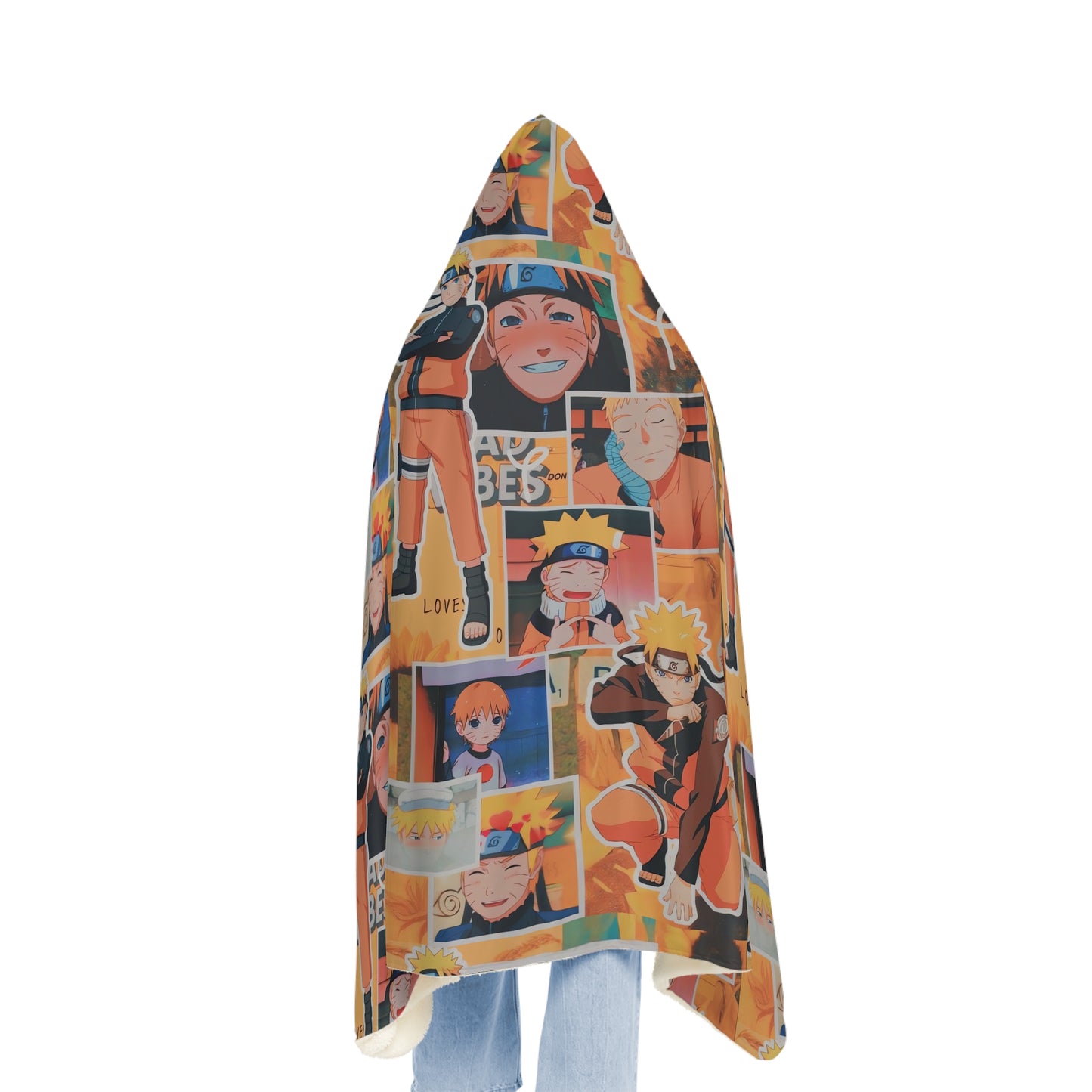 Naruto Uzumaki Sunflower Blaze Collage Snuggle Blanket