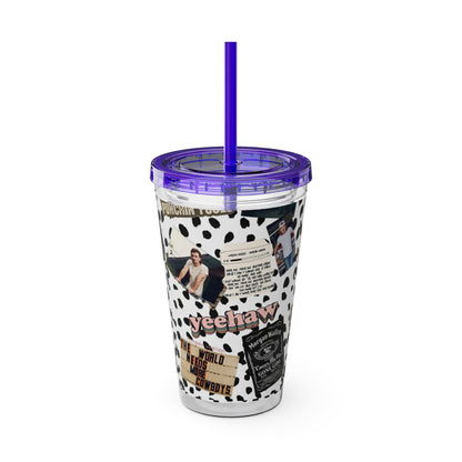 Morgan Wallen Yeehaw Collage Sunsplash Tumbler with Straw