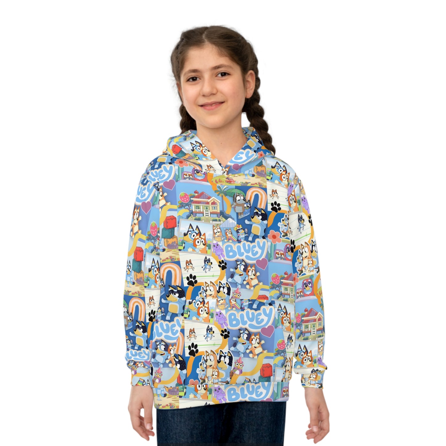 Bluey Playtime Collage Children's Hoodie