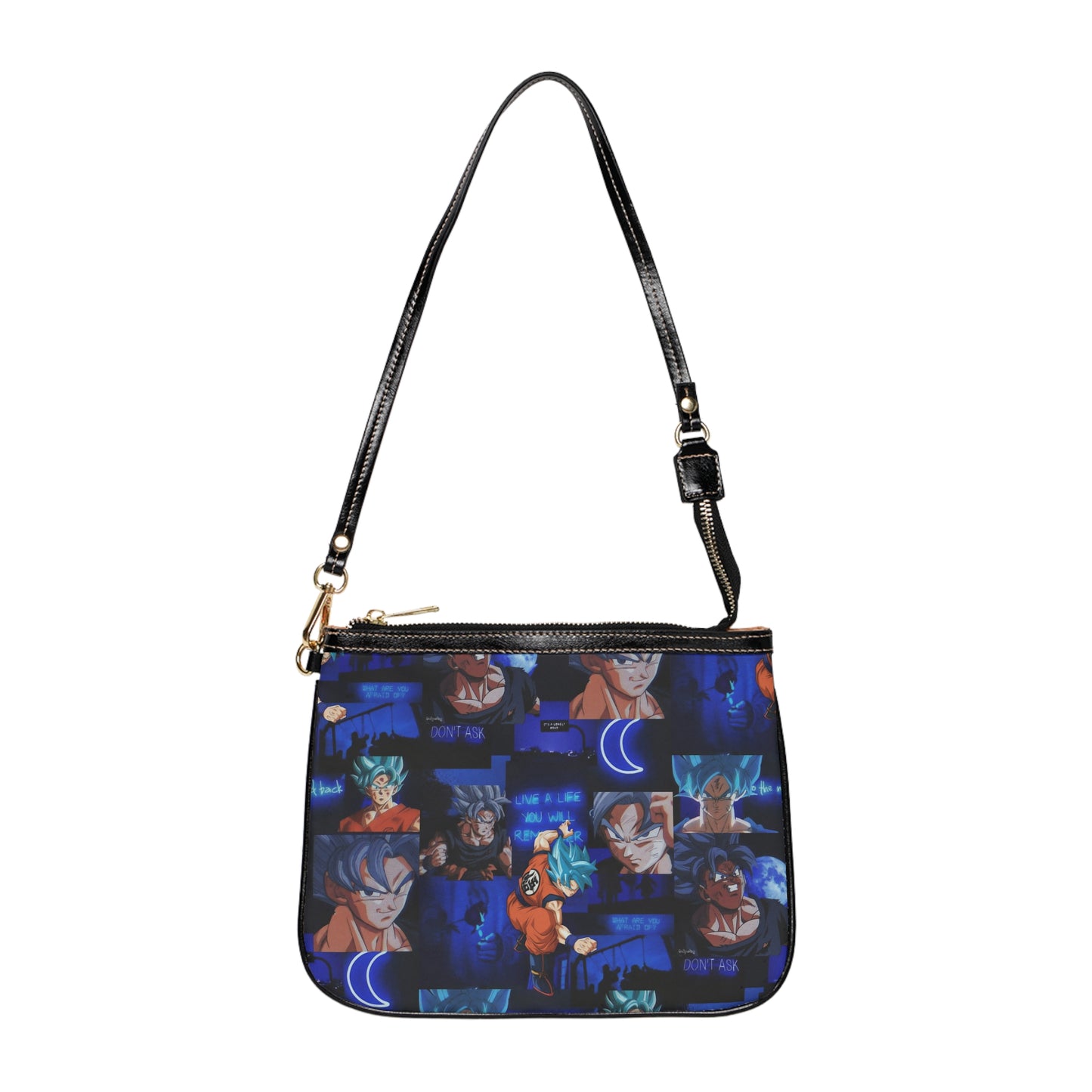 Dragon Ball Z Saiyan Moonlight Collage Small Shoulder Bag