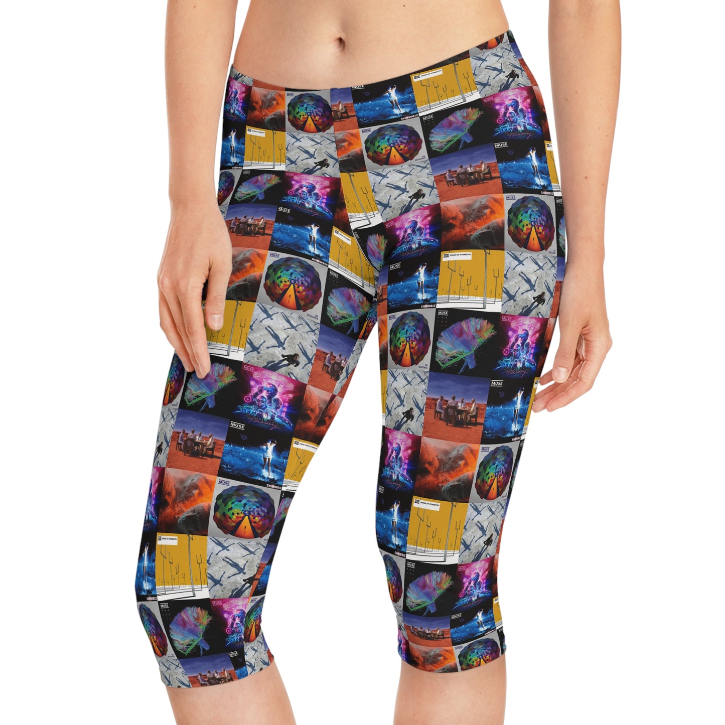 Muse Album Cover Collage Women's Capri Leggings