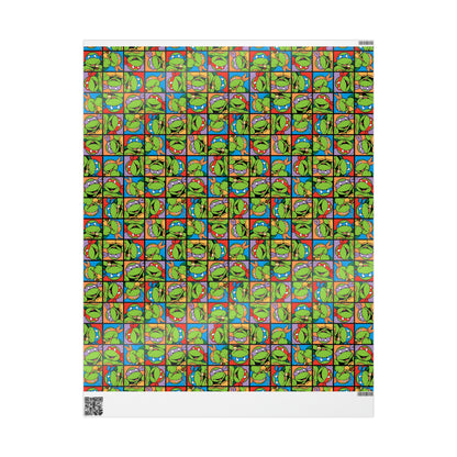 TMNT Turtle Toon Montage Gift Wrapping Paper