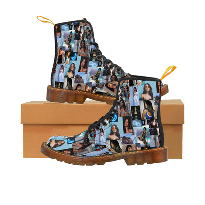 Madison Beer Mind In The Clouds Collage Women's Canvas Boots