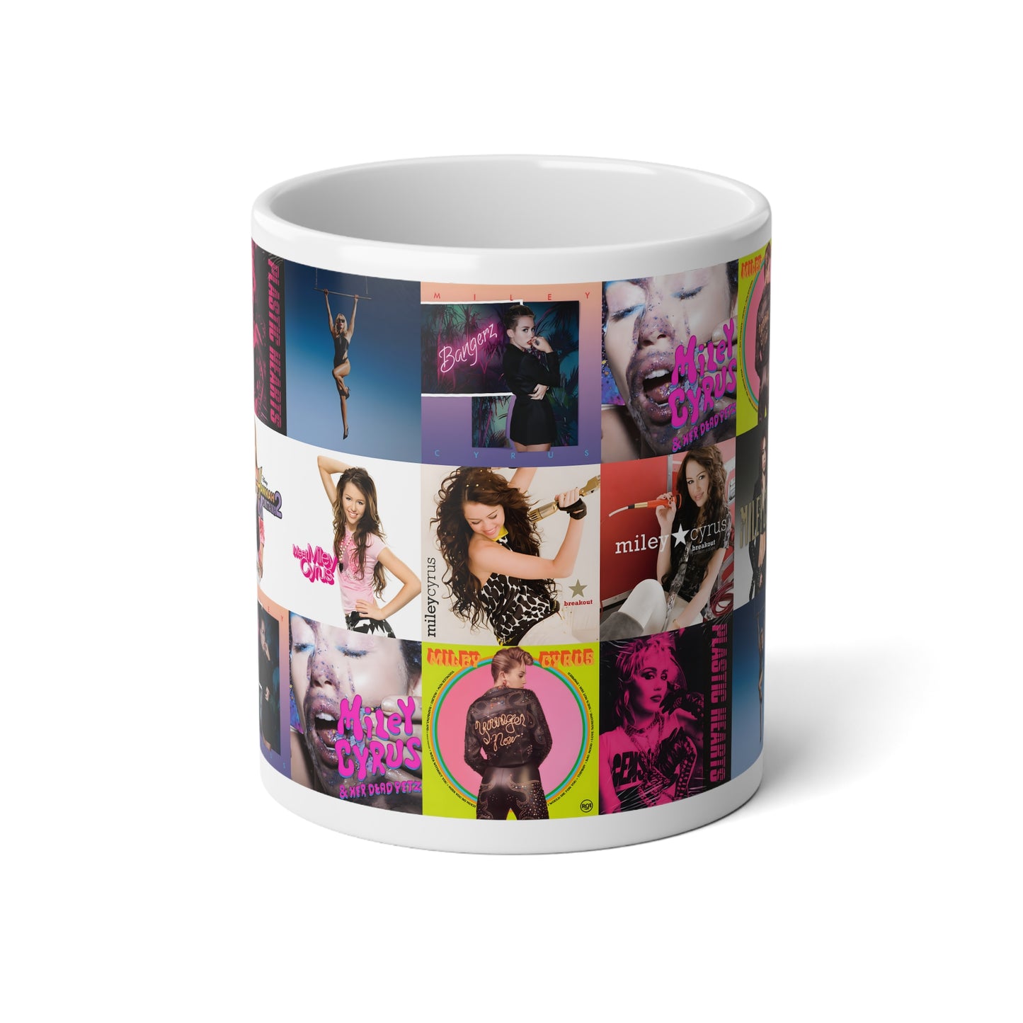 Miley Cyrus Album Cover Collage Jumbo Mug