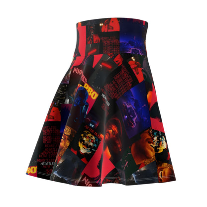 The Weeknd Heartless Nightmares Collage Women's Skater Skirt