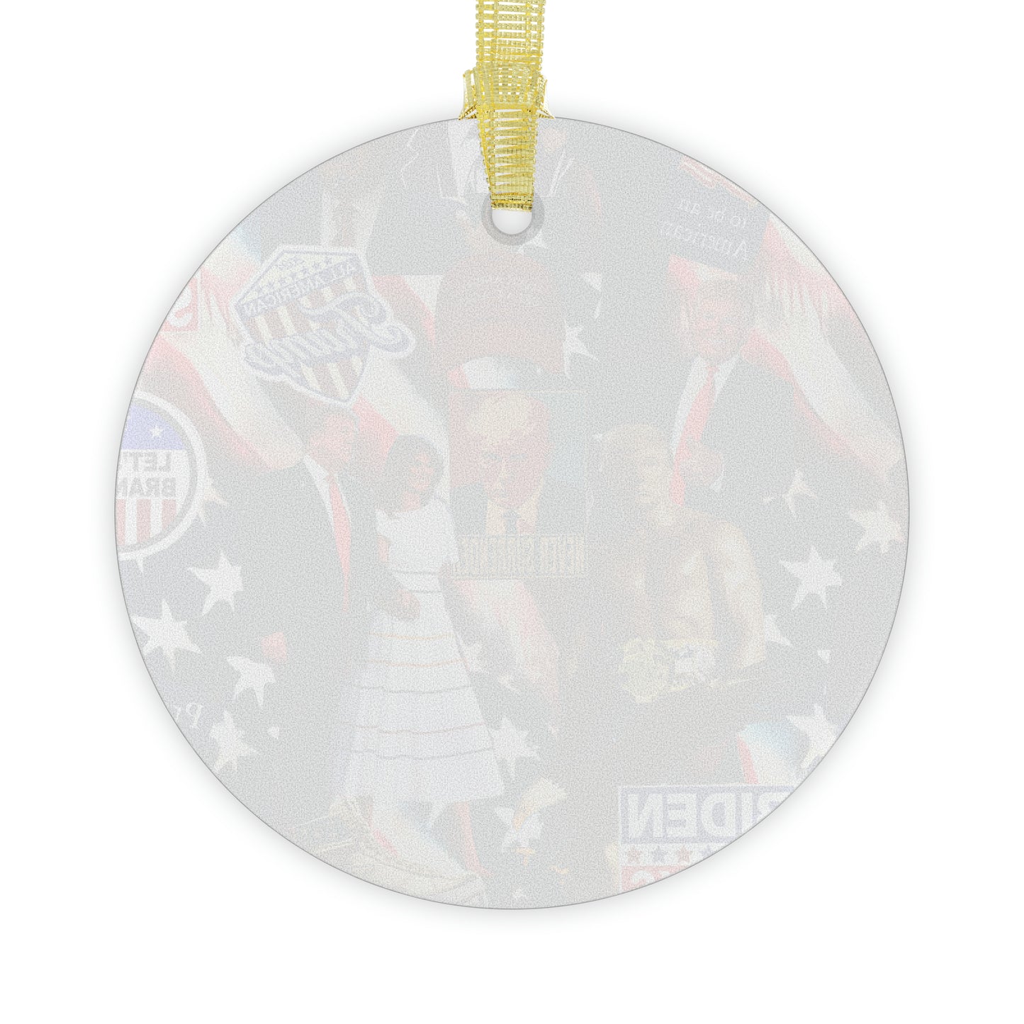 Donald Trump 2024 MAGA Montage Glass Ornaments