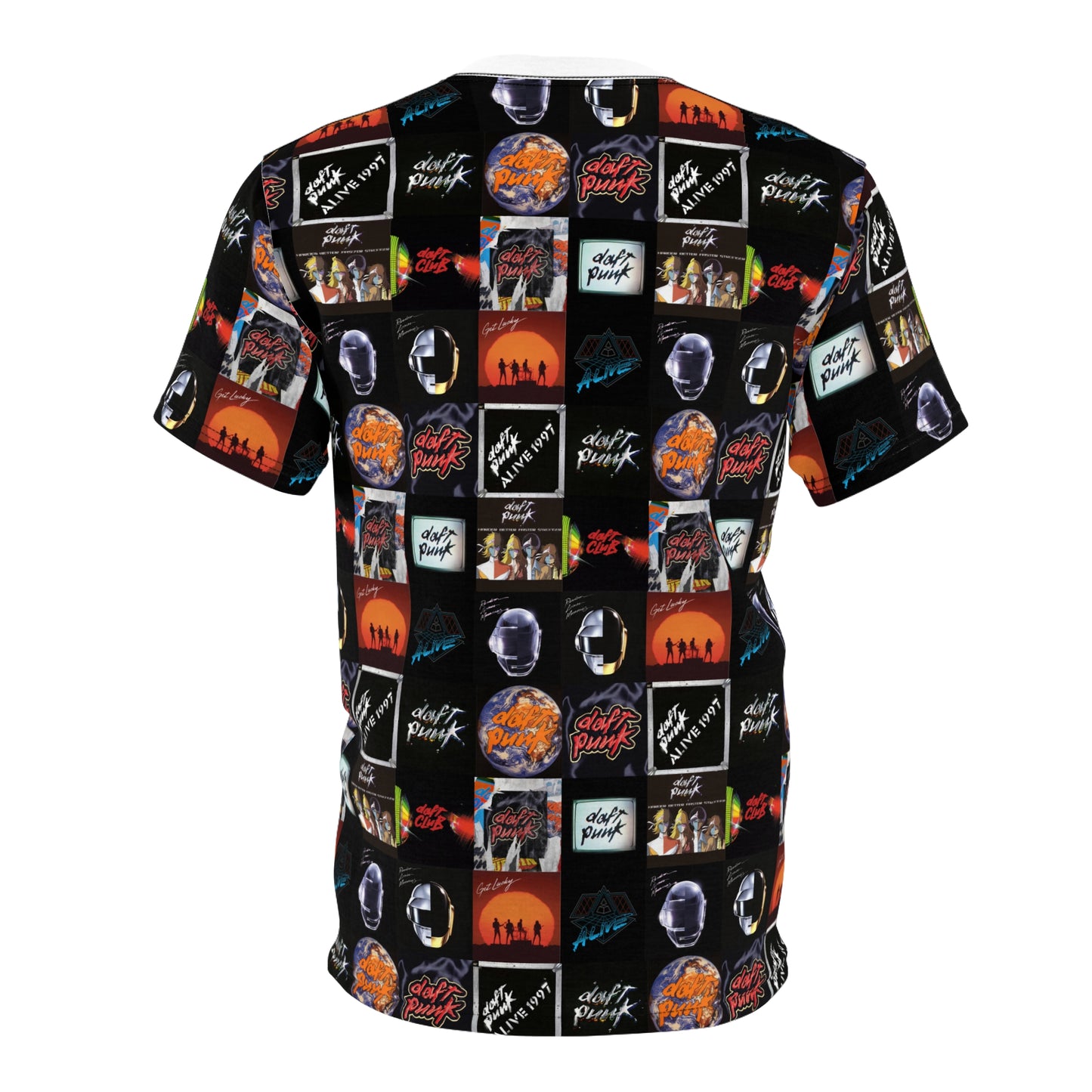 Daft Punk Album Cover Art Collage Unisex Tee Shirt