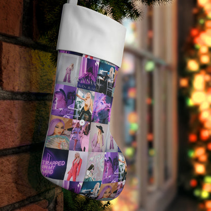 Ava Max Belladonna Photo Collage Holiday Stocking