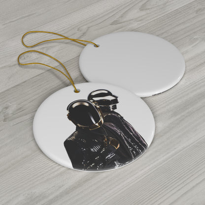 Daft Punk In Black Suits Ceramic Ornament