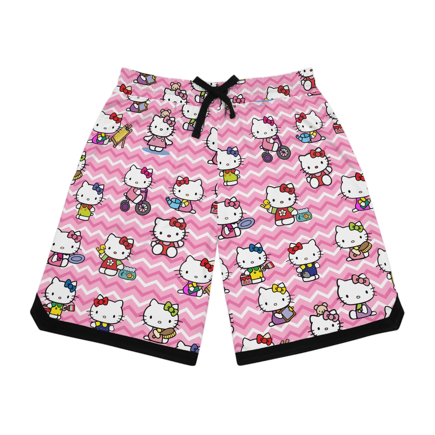 Hello Kitty Playtime Collage Basketball Rib Shorts