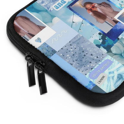 Olivia Rodrigo Light Blue Aesthetic Collage Laptop Sleeve