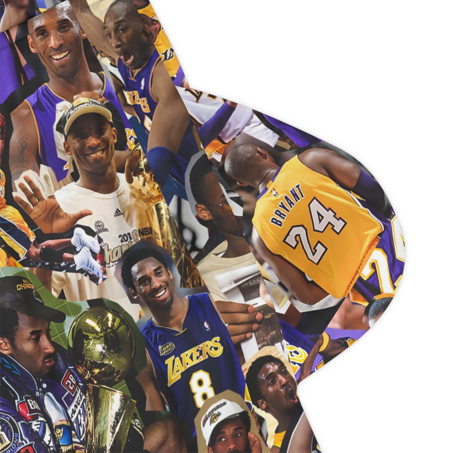 Kobe Bryant Career Moments Photo Collage Basketball Rib Shorts