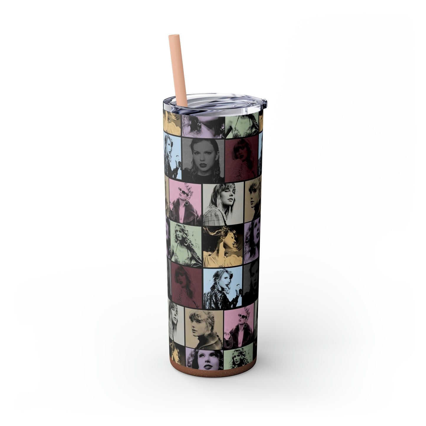 Taylor Swift Eras Collage Skinny Tumbler with Straw